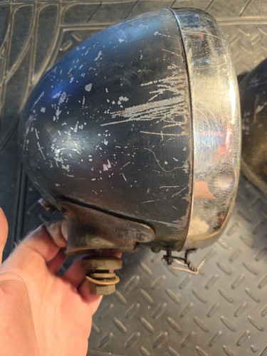 1924 1925 1926 1927 HEADLIGHTS PAIR MYSTERY UNIQUE RAT ROD? MOPAR? STUDEBAKER? - Picture 8 of 18