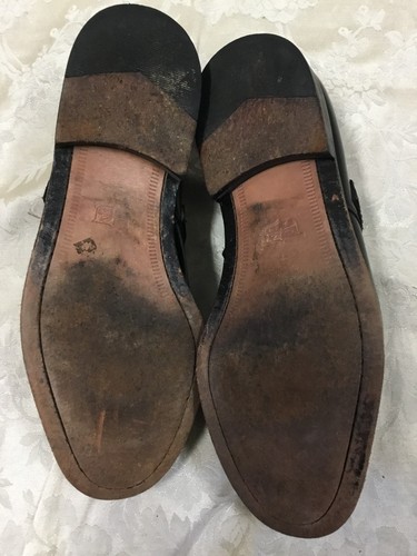 Cole Haan Shoes 11.5 2E Black Leather sole Adjustable Buckle Monk Strap vintage - Picture 7 of 8