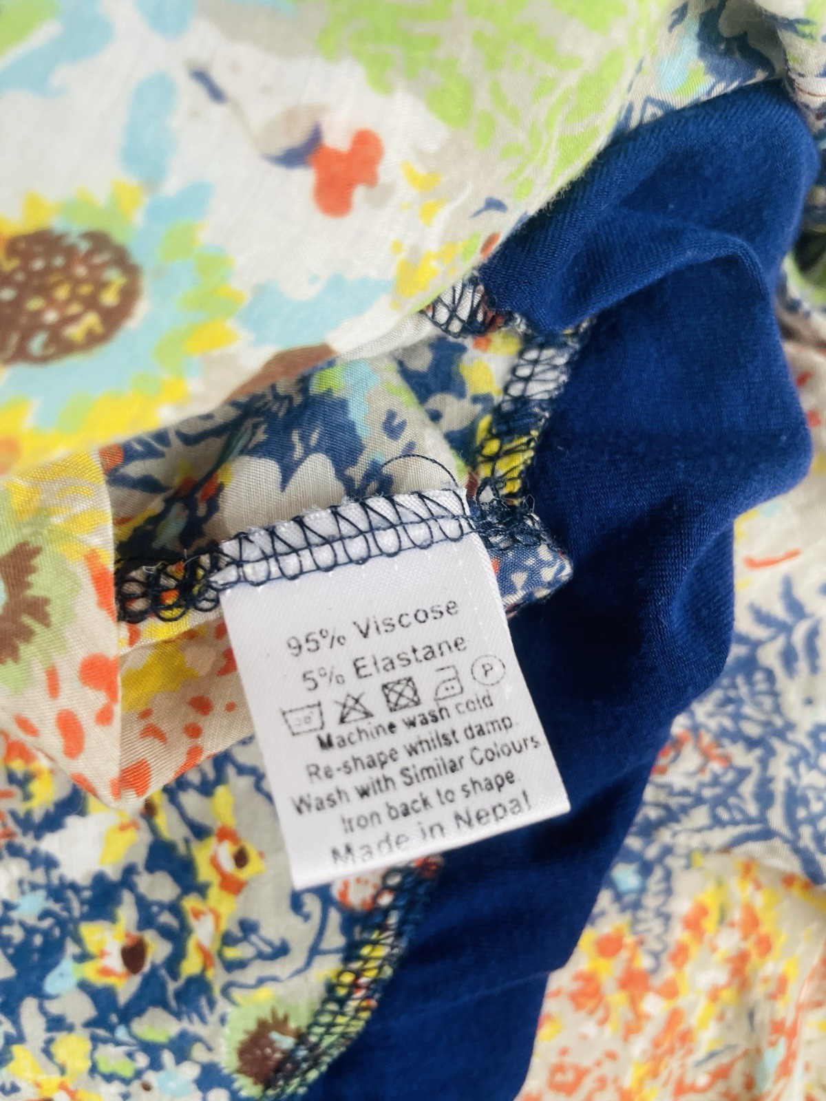 Bohemian Patchwork Viscose Asymmetrical Slip Dres… - image 7