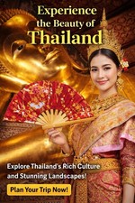 Fan Thai Folding Pink Red Flowers Hand Bamboo Thailand Decor    23