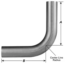 AP Exhaust 10781, Exhaust Tubing, 4.0 in. OD, Aluminized, Steel, 90 Degree, Each