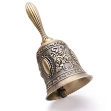 Domestar Hand Bell Brass Call Bell for Bedside, Dinner, Wedding