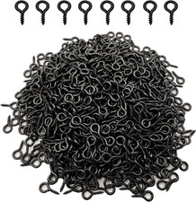 Black 1000 Pcs Small Screw Eye Pins Jewelry Making Eyelet Hook for Craft 10 x 5m