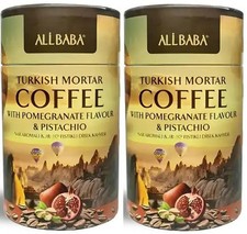 Ali Baba Turkish Mortar Coffee with Pomegranate Flavour&Pistachio (2X 250g)-UK 35.90 per kilo