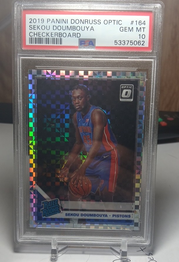2019-20 Panini Donruss Optic  Sekou Doumbouya #164 Checkerboard Prizm (RC)