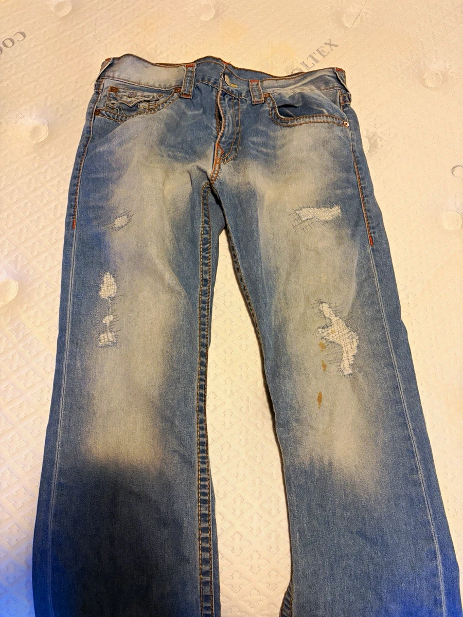 True Religion Denim Regular 36 Size Jeans Men's 34 in Inseam for