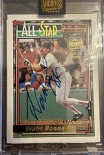 2022 Topps Archives Signature Series Wade Boggs Auto Autograph 1/1 1992 Gold🔥🔥