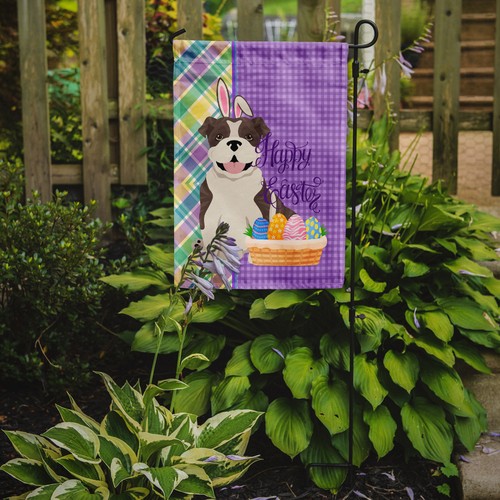 Caroline's Treasures Brindle English Bulldog Easter Garden Flag WDK5025GF - 第 2/5 張圖片