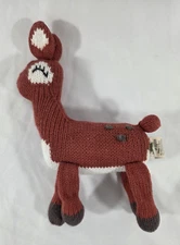 Finn + Emma Sienna the Fawn Baby Rattle Buddy Deer Plush Organic Cotton Handknit