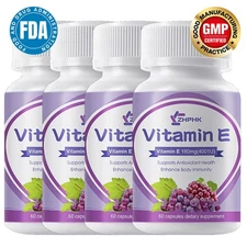Vitamin E capsules help prevent wrinkles tighten skin and promote joint health