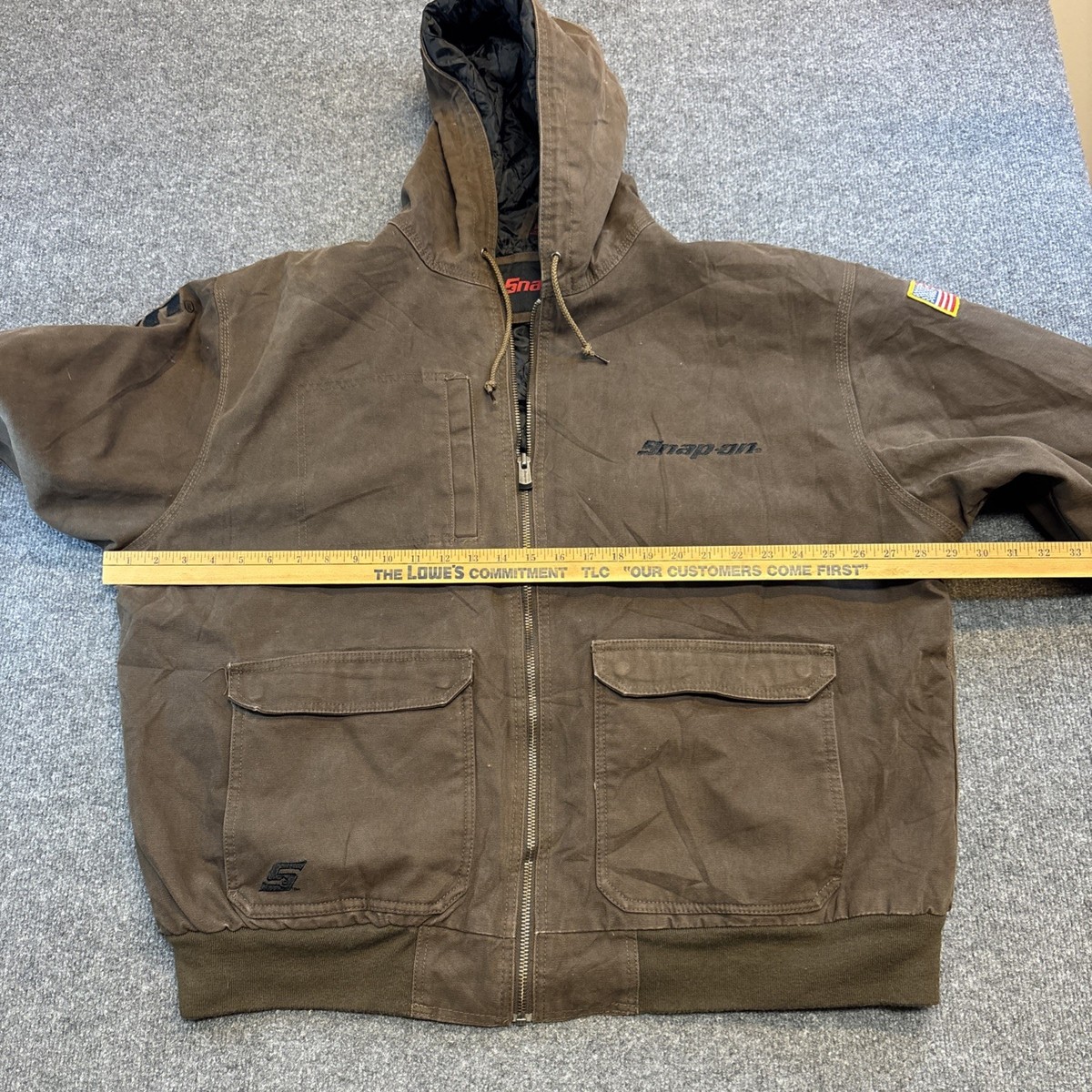 Vintage Official Snap-On Tools Quilted Canvas Jacket Mens Size 2XL