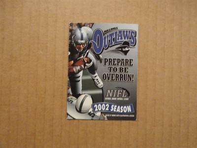 NIFL Billings Outlaws Vintage Circa 2002 Team Logo Football Pocket Schedule