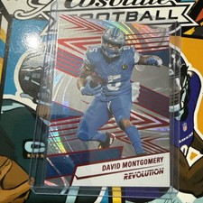 2025 Panini Revolution #105 David Montgomery Red Swirl