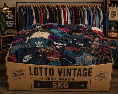 Vintage Lot pro kg Reseller Box Nike Adidas Fila Business Brand Box 5kg Silver