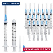 20 Pack 3ml Syringes with 23G 1 Inch, Disposable Luer Lock Syringe Individually