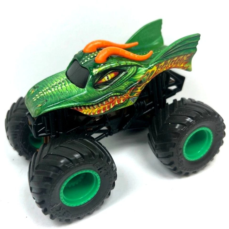 3 Monster Jam Trucks Scooby Doo Dragón Guerrero de Hierro Diecast Juguetes de Coche Coleccionables Foto 2 de 4
