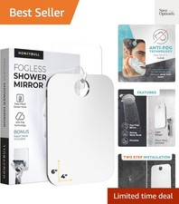 Fogless Shower Mirror for Shaving   Anti-Fog Acrylic Mirror with Razor Holder...