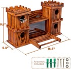 MIXUMON Castle-Style 4 Room Wooden Birdhouse with Large Center Feeder, Outdoor — photo 3