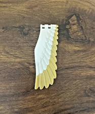 Lego Gold White Right with Gold Feathers Pattern wing - Part 11777pb02