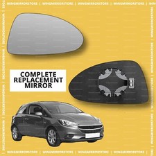 Right side for Vauxhall CORSA E 2014-2020 heated wing door mirror glass