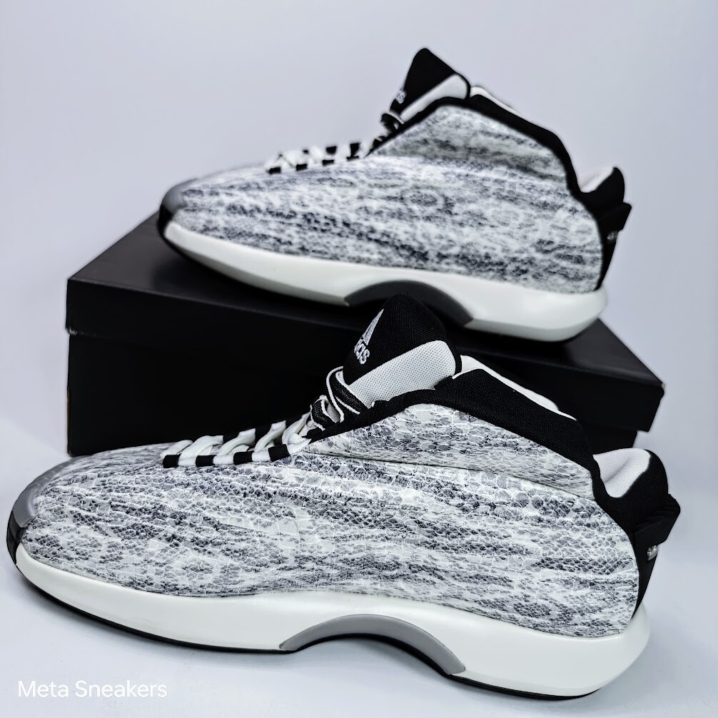 Adidas US 11.5 Men's Off White Black Silver Snakeskin Retro Crazy 1 - GY2405 NIB thumbnail 12