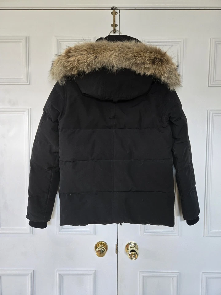 AUTHENTIC CANADA GOOSE MEN'S WYNDHAM DOWN PARKA BLACK XS - Image 3 of 4