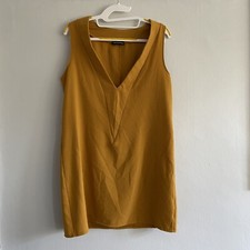 Yellow Mustard Pretty Little Thing Plunge Dress Size 10 