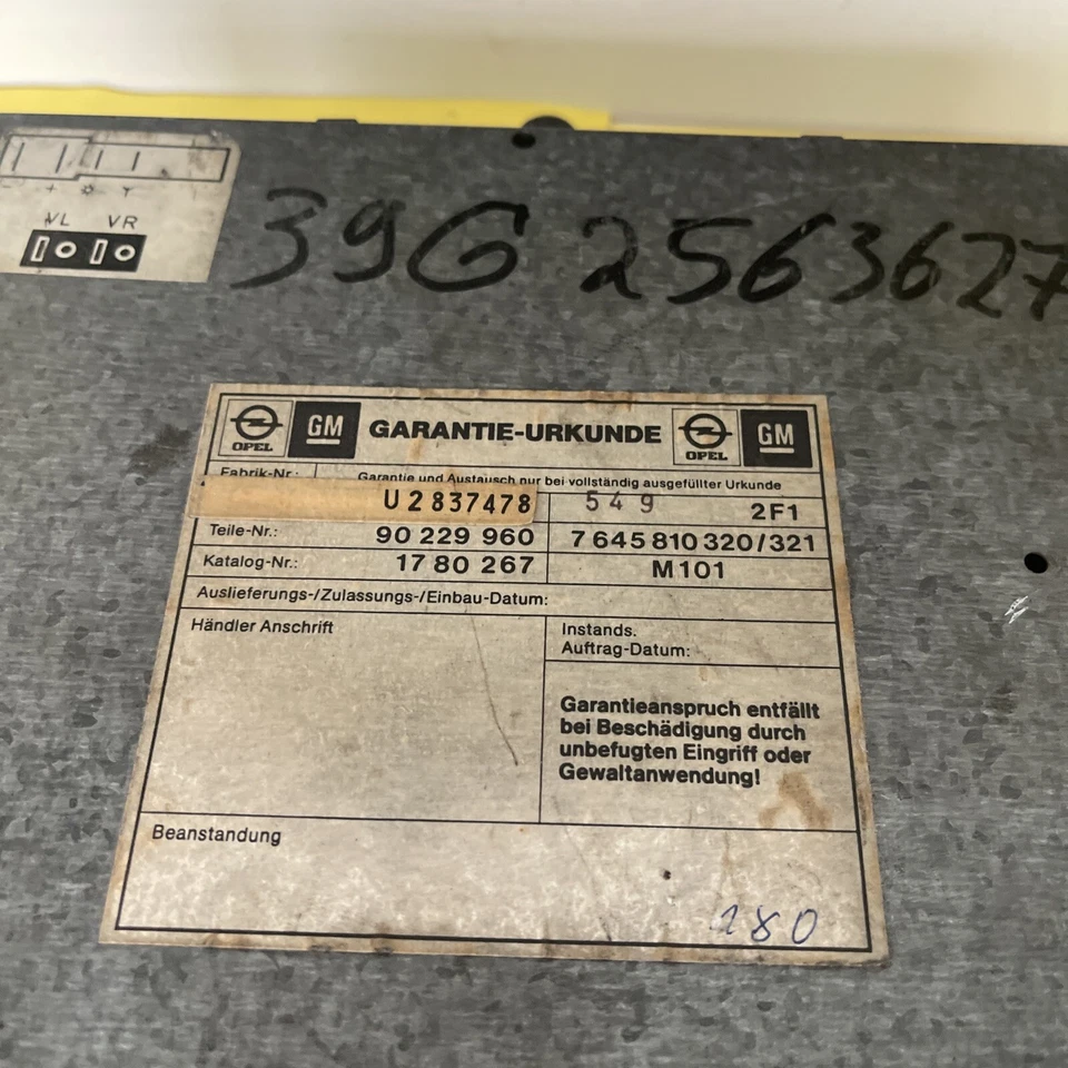 Opel 1980er   Radio Kassetten 7j45810320/321 90229960 - Bild 3 von 4