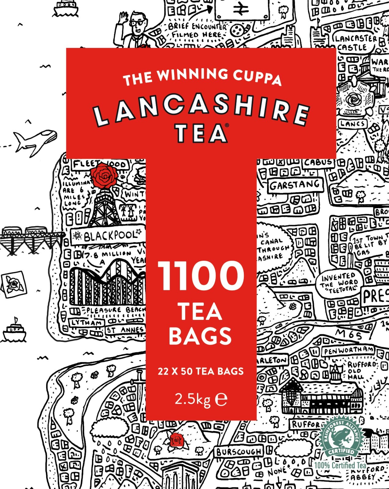 Lancashire Tea Bulk Pack 1100 Biodegradable Black Tea Bags eBay