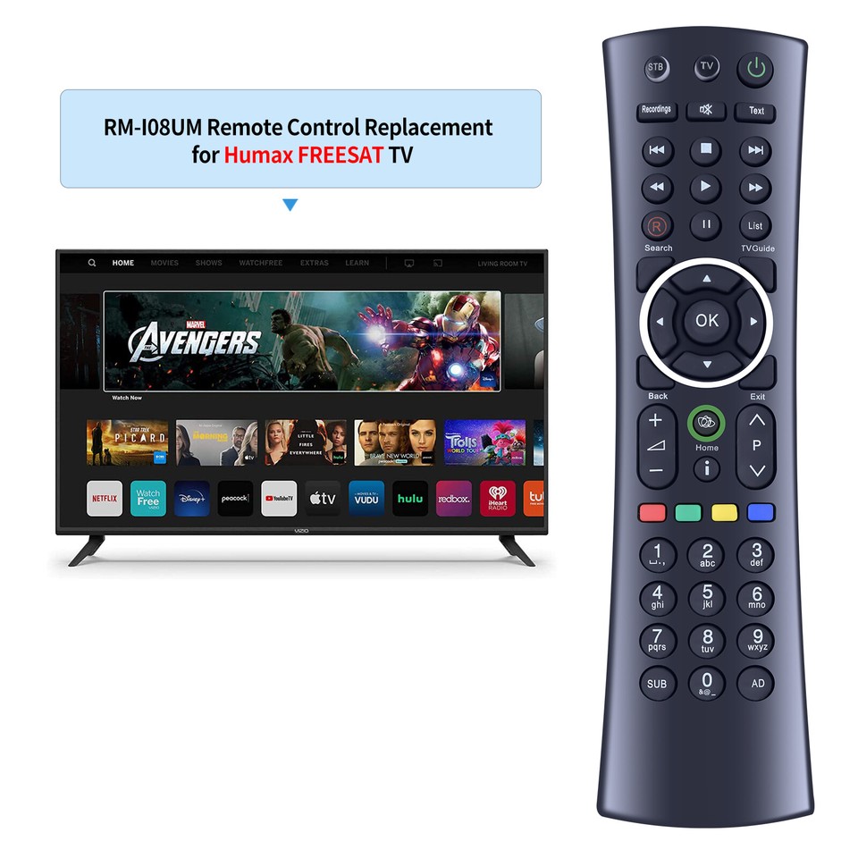 Rm-I08Um Télécommande Rechange Pour Humax Freesat+ Tv Hdd Recorders Hdr