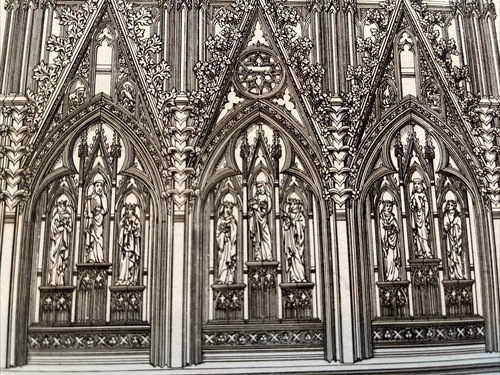 1857 Antique Print Study Book Medieval Architecture Church Interior - Picture 7 of 8