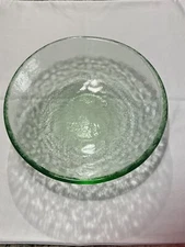 Rare Fire and Light Recycled Glass Celery Green Salad Serving Bowl 11”
