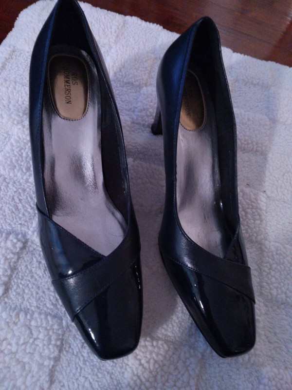 WOMENS ROS HOMMERSON CLASSIC NAVY LEATHER PUMPS HEELS SHOES SIZE 8.5N PERFECT