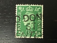 GB 1941 SG485 KING GEORGE VI ½D PALE GREEN - USED KGVI