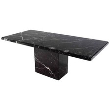 Designer marble dining table used.