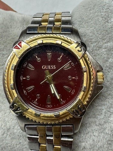 Vintage Ladies Guess 1994 Two Tone Quartz Watch New Battery