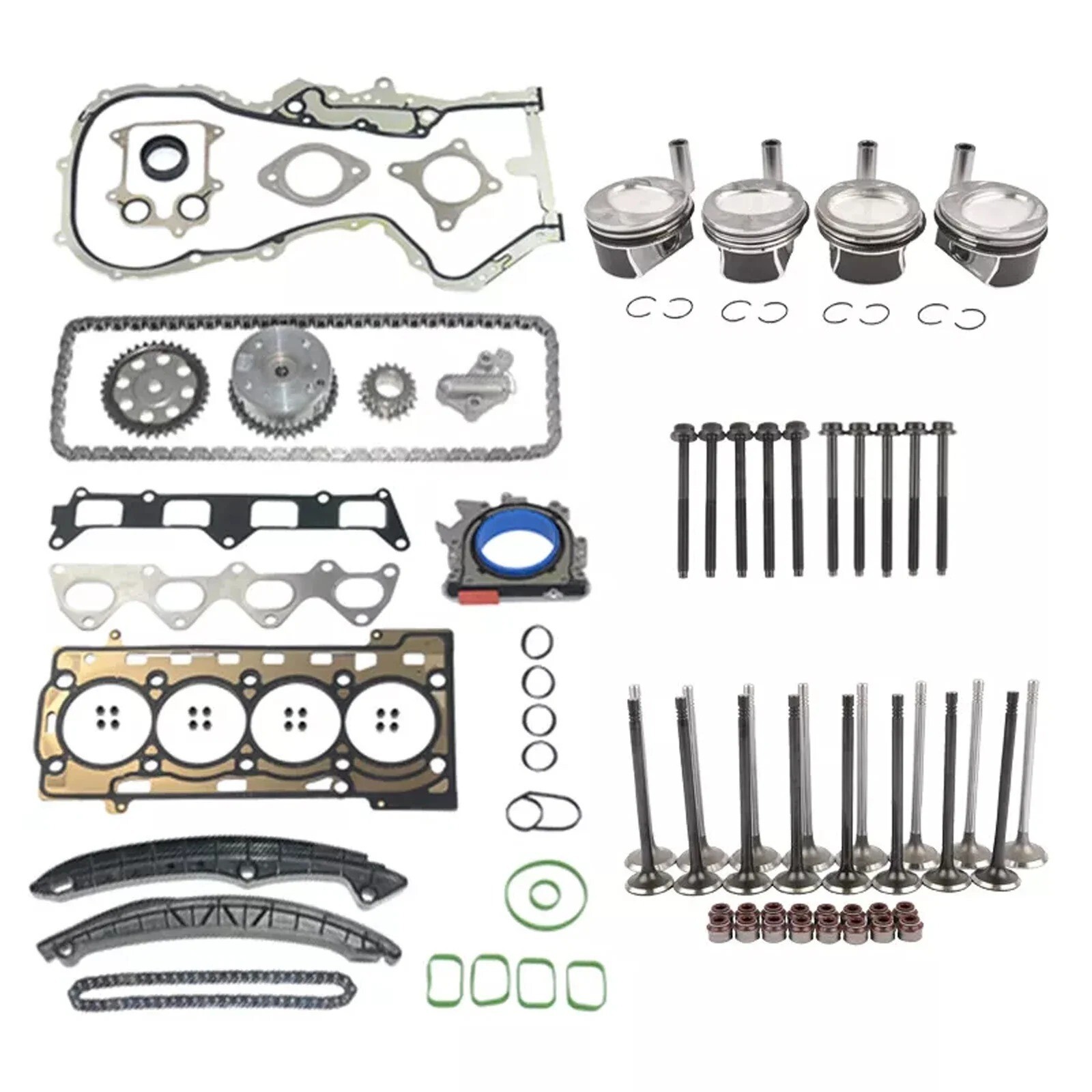 Kit pistons et chaîne de distribution pour moteurs VW Audi TSI TFSI FSI