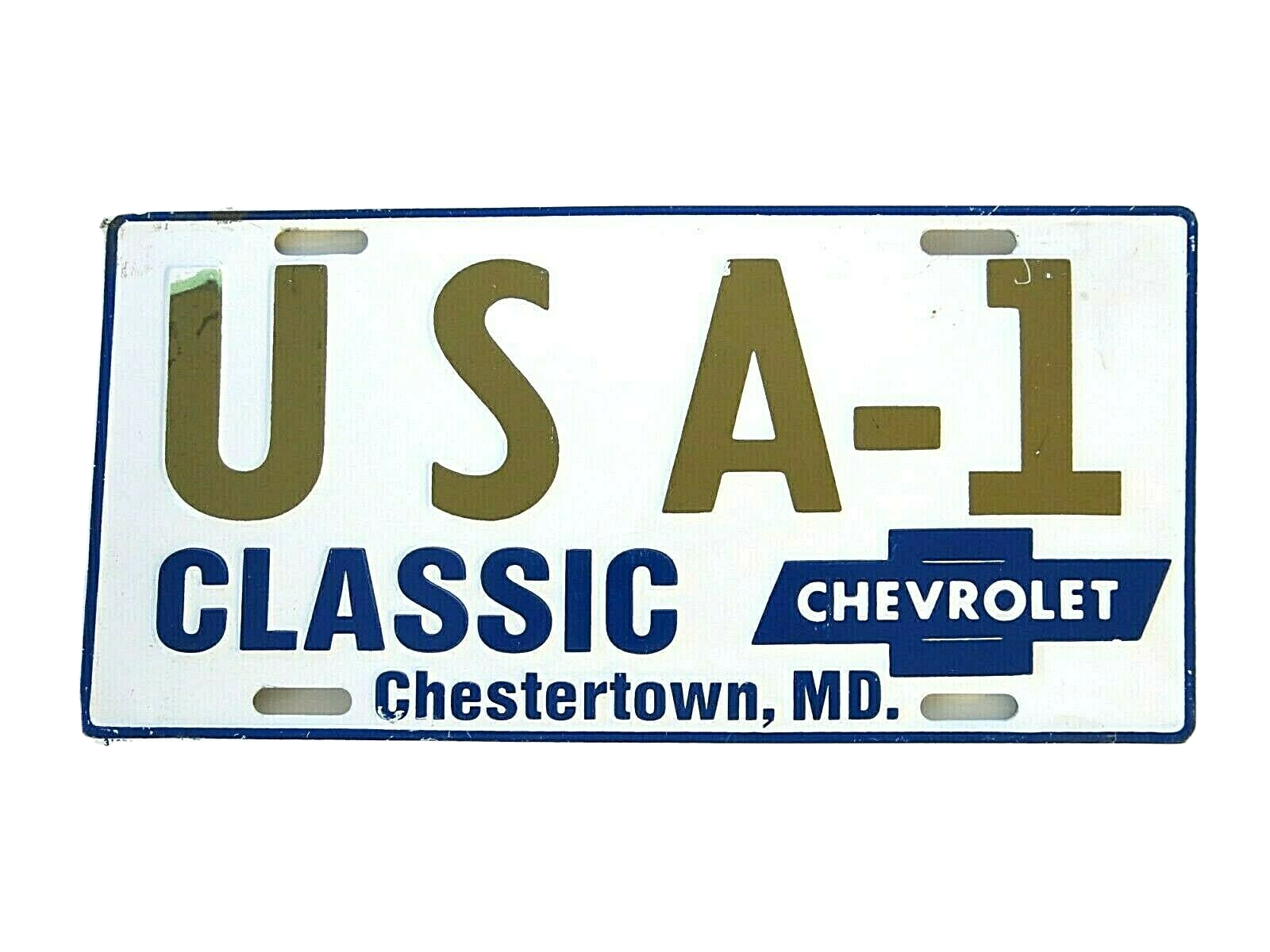Classic Chevrolet USA1 Booster Plate Chestertown Maryland Dealer Car
