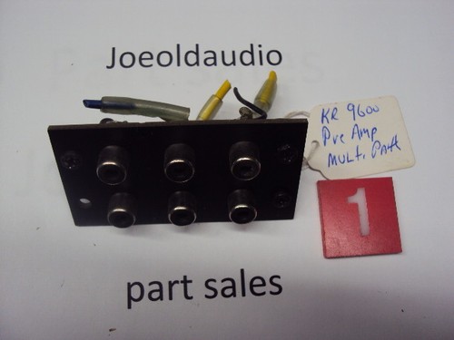 Kenwood KR 9600 Original RCA Jack Panel. Read More Below. Parting Out KR 9600 