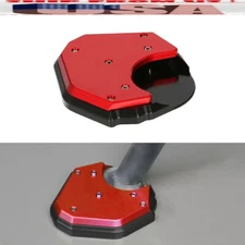 US RED CNC Kickstand Side Stand Enlarge Pad For Kawasaki KLR650 2008-2025