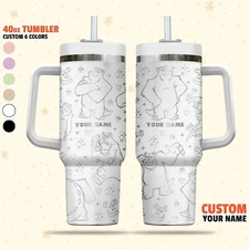 Custom Disney Monster Inc Sulley Tumbler Disney Tumbler Name Engraved 40oz GIft