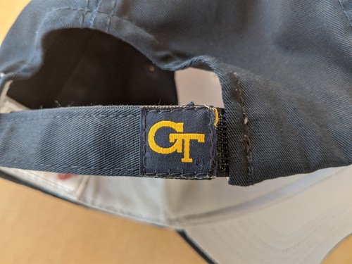Georgia Tech GT Yellow Jackets Buzz Navy/White Hook&Loop Baseball Hat Cap Adult - Picture 8 of 8