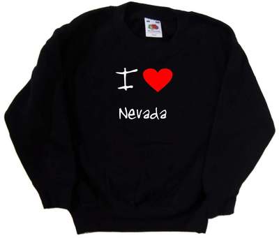 I Love Heart Nevada Kinder Sweatshirt