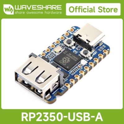 Waveshare RP2350A USB Mini Development Board, Based On Raspberry Pi RP2350A