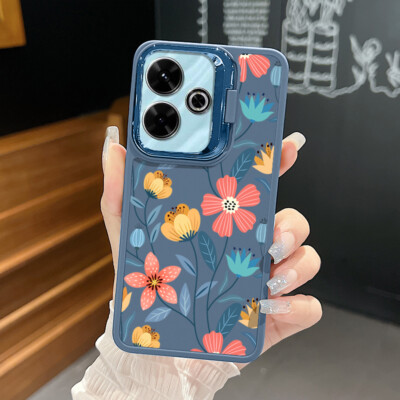 Blume Objektivständer Handyhülle Für Xiaomi Poco X5 Redmi Note 13 12 11 Pro Case