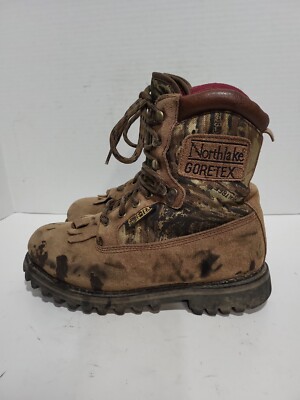 Northlake Boots Men 8.5 M Brown Leather Gore Tex Thinsulate Camo Hunting Work Northlake Boots Men 8.5 M Brown Leather Gore Tex Thinsulate  main image 2