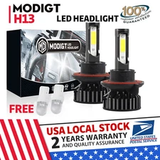 H13 9008 LED Headlight Bulbs Kit 10000W 1000000LM Hi/Lo Beam Super Bright White