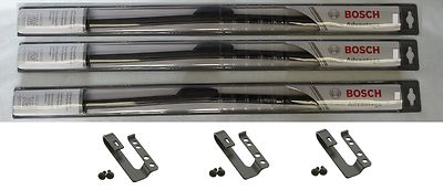 BOSCH Clear Advantage Beam 3 Wiper Blade Set w/ Adapters for TOYOTA Previa Van