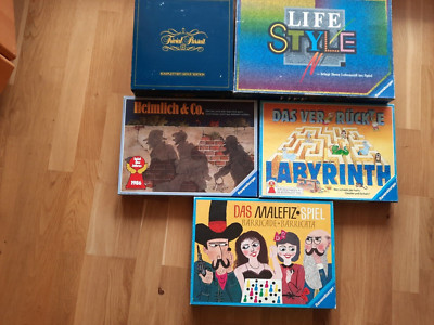 5 Gesellschaftsspiele ab 15 bis 99 Jahre: Trivial Pursuit, Heimlich6Co u. a.