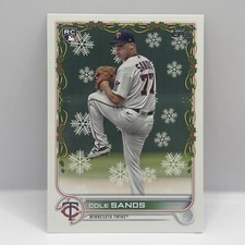 2022 Topps Holiday Baseball Cole Sands Base RC HW37 Minnesota Twins